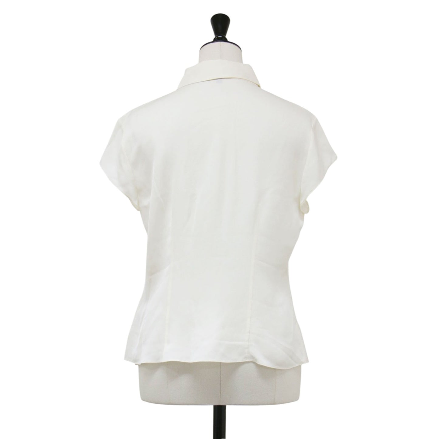24春夏 シルク キャップスリーブ シャツブラウス / MODERN GGT CAP SLV BLOUSE 半袖 コンパクト ジョーゼット