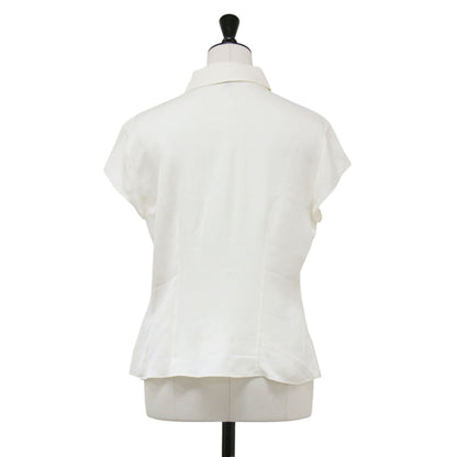 24春夏 シルク キャップスリーブ シャツブラウス / MODERN GGT CAP SLV BLOUSE 半袖 コンパクト ジョーゼット