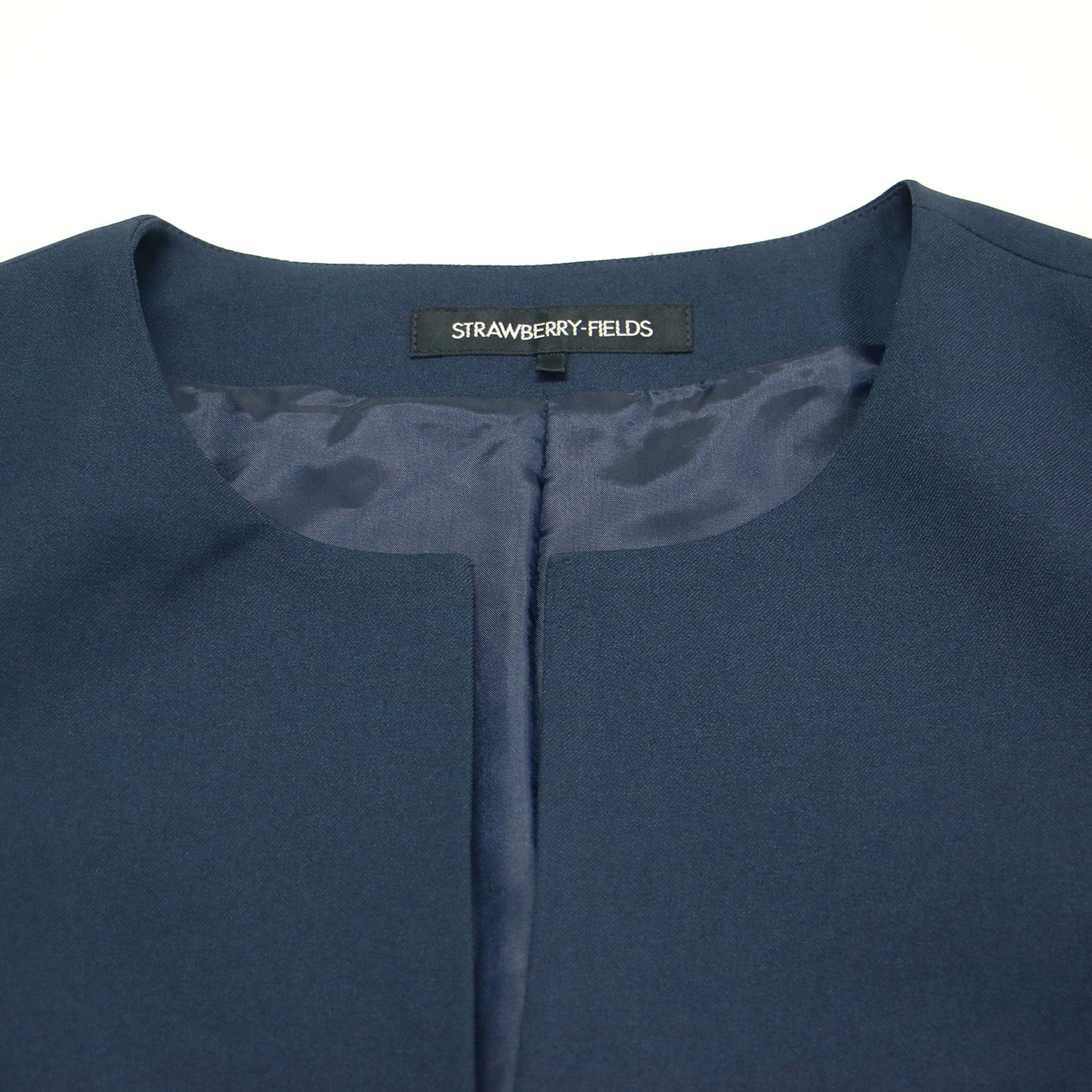 ノーカラー コンパクト ジャケット / ショート丈 スリット ホック