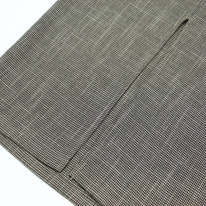 24春夏 チェック ペンシル ドレス / Check Pencil Dress ノースリーブ タイト ロング ワンピース スクエアネック スリット