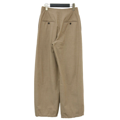 23春夏 ポリエステルブレンド ドローストパンツ / ワイドパンツ ストレート ハイウエスト ストレッチ