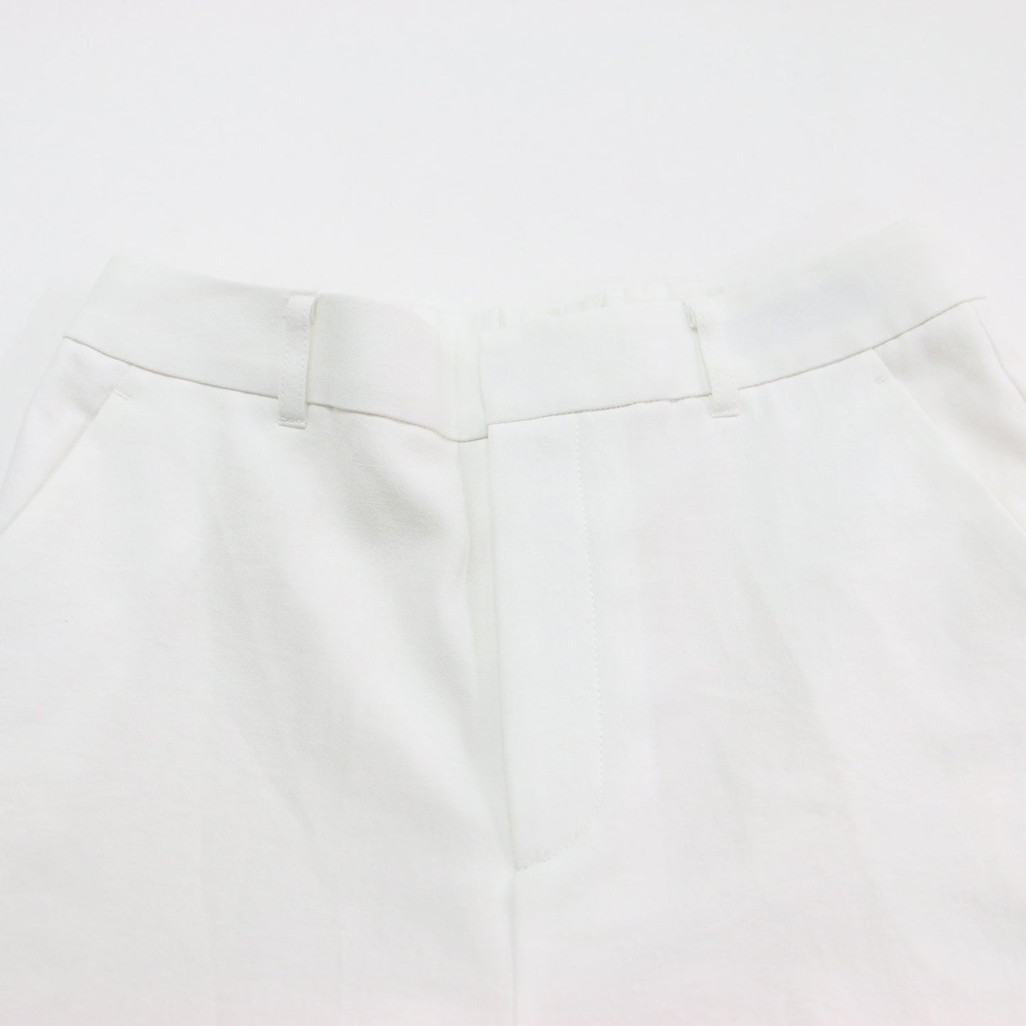 24秋冬 ベーシックシルエット ドライタッチワイドパンツ / ストレート フルレングス 薄手 センタープレス コットン リネン
