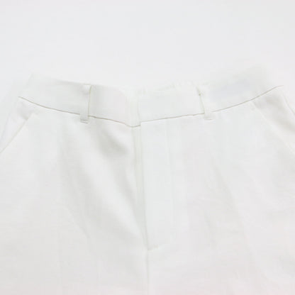 24秋冬 ベーシックシルエット ドライタッチワイドパンツ / ストレート フルレングス 薄手 センタープレス コットン リネン