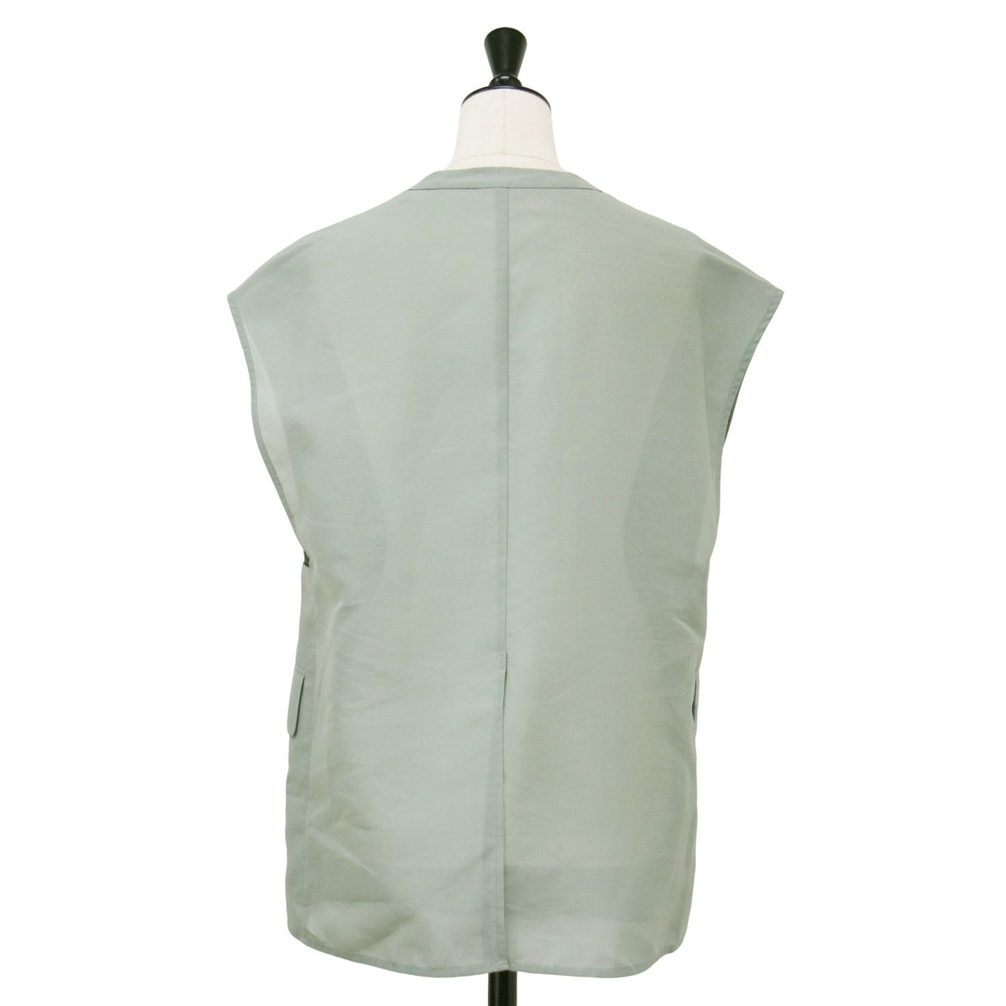 25春夏 シアー スリーブレス ジャケット / ベスト ノースリーブ ボタンレス スリット