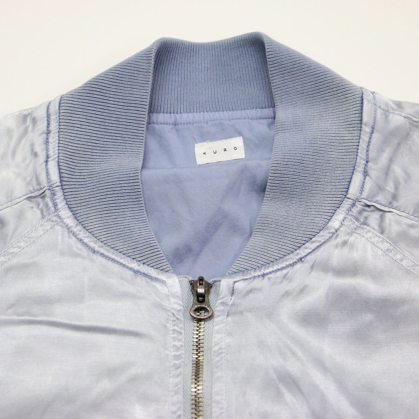 25春夏 硫化染め サテン ブルゾン / SULFER DYEING SATIN BLOUSON MA-1 フライトジャケット ショート丈 長袖