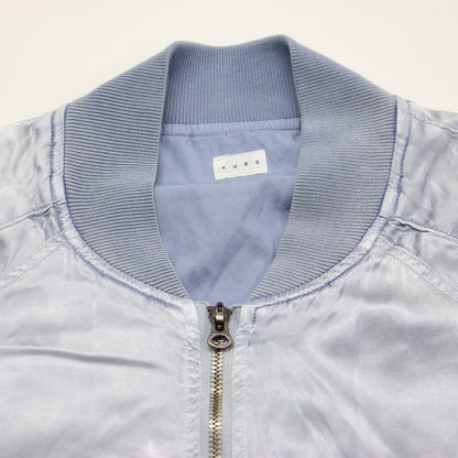 25春夏 硫化染め サテン ブルゾン / SULFER DYEING SATIN BLOUSON MA-1 フライトジャケット ショート丈 長袖