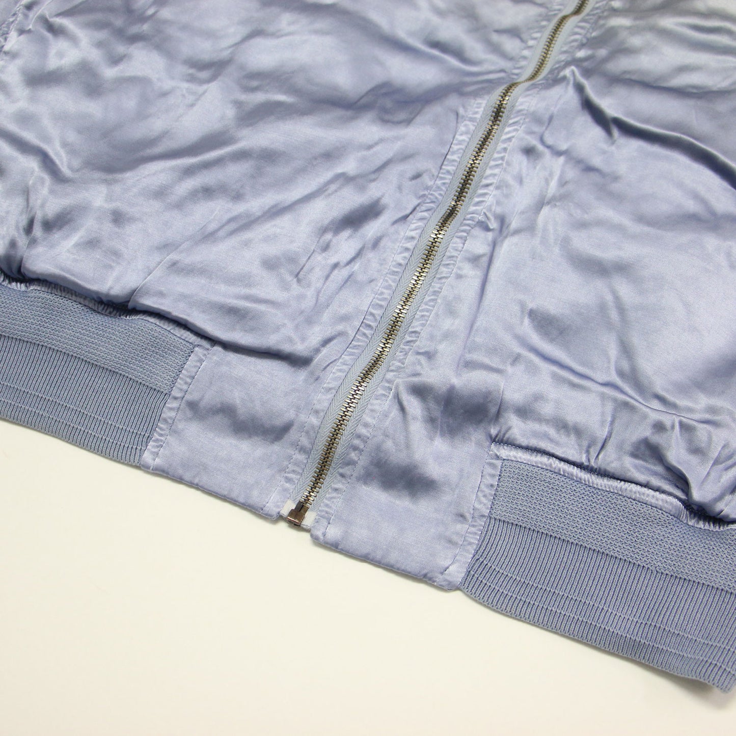 25春夏 硫化染め サテン ブルゾン / SULFER DYEING SATIN BLOUSON MA-1 フライトジャケット ショート丈 長袖