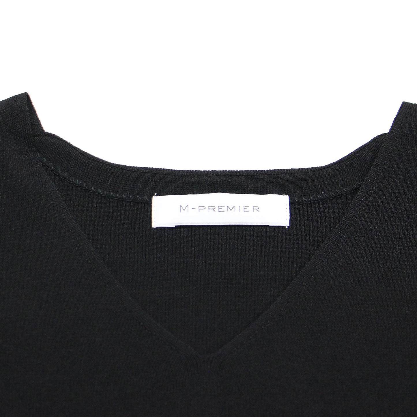 24春夏 Vネック ノースリーブ ニット / プルオーバー リブ ハイゲージ