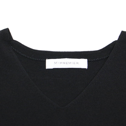 24春夏 Vネック ノースリーブ ニット / プルオーバー リブ ハイゲージ