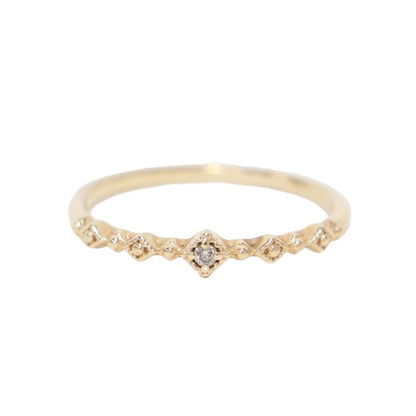 K10 ダイヤモンド リング / 指輪 ひし形