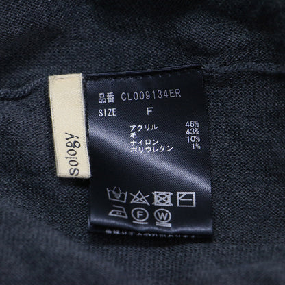 タートルネック ニットワンピース / ドレス 長袖 ロング丈 ハイネック フレア ギャザー アシンメトリーヘム