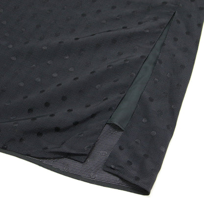 21春夏 シャドードット ロング セミタイト スカート / Iライン アシンメトリー スリット モード ジャガード