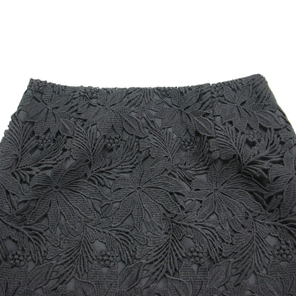 総レース タイトスカート / ペンシルスカート 膝丈 スリット Iライン 刺繍