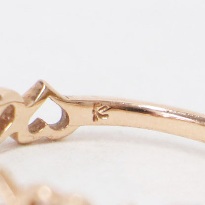 K10 ダイヤモンド リング / 指輪 透かし模様 ハート