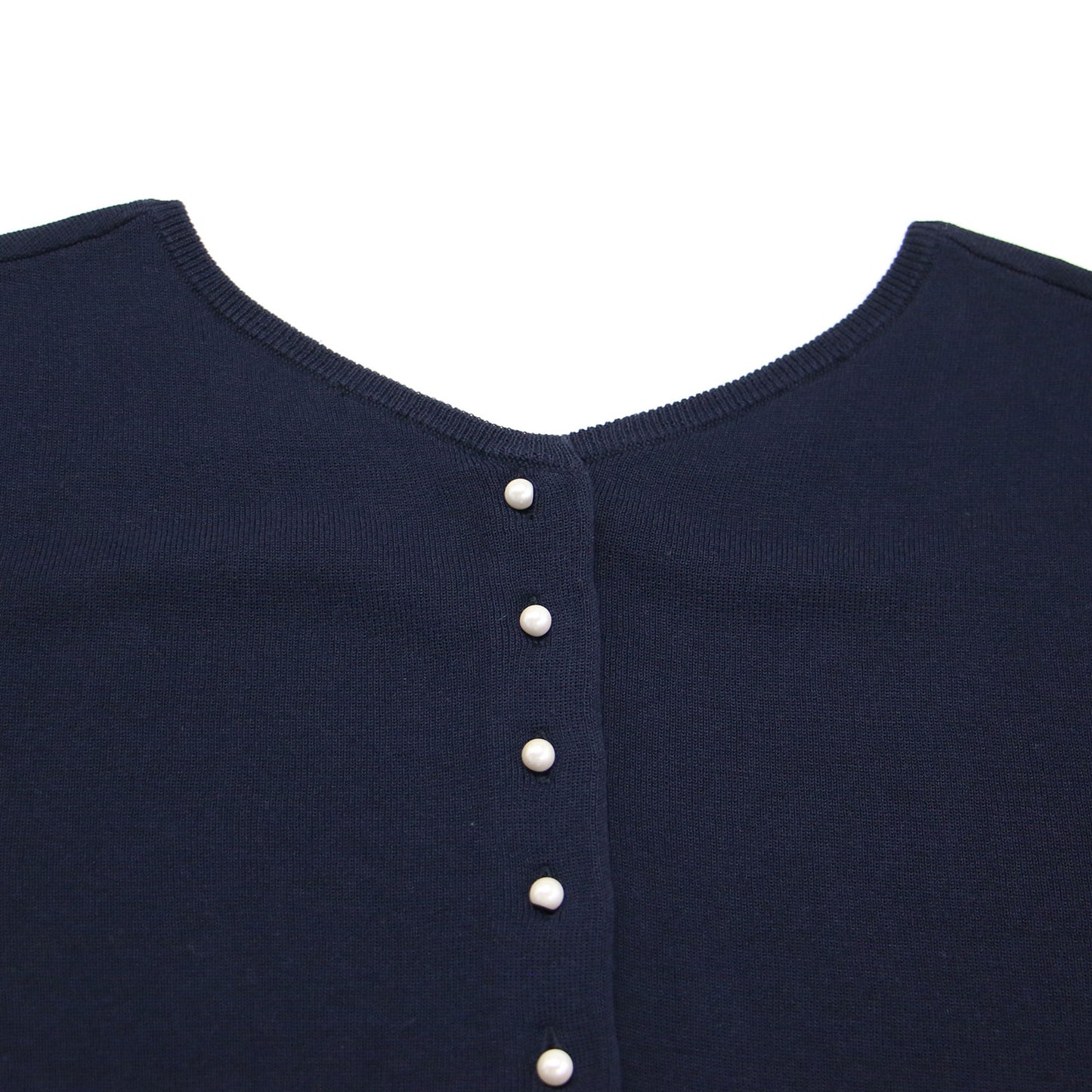 23春夏 ハイツイスト コットン アセテート ニット セットアップ / スカート カーディガン 半袖 2WAY パールボタン ミディ丈 コットン