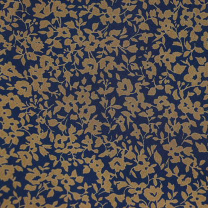 フラワー プリント ロングスリーブ Vネック ワンピース / ロング丈 ギャザー タック フレア 総柄