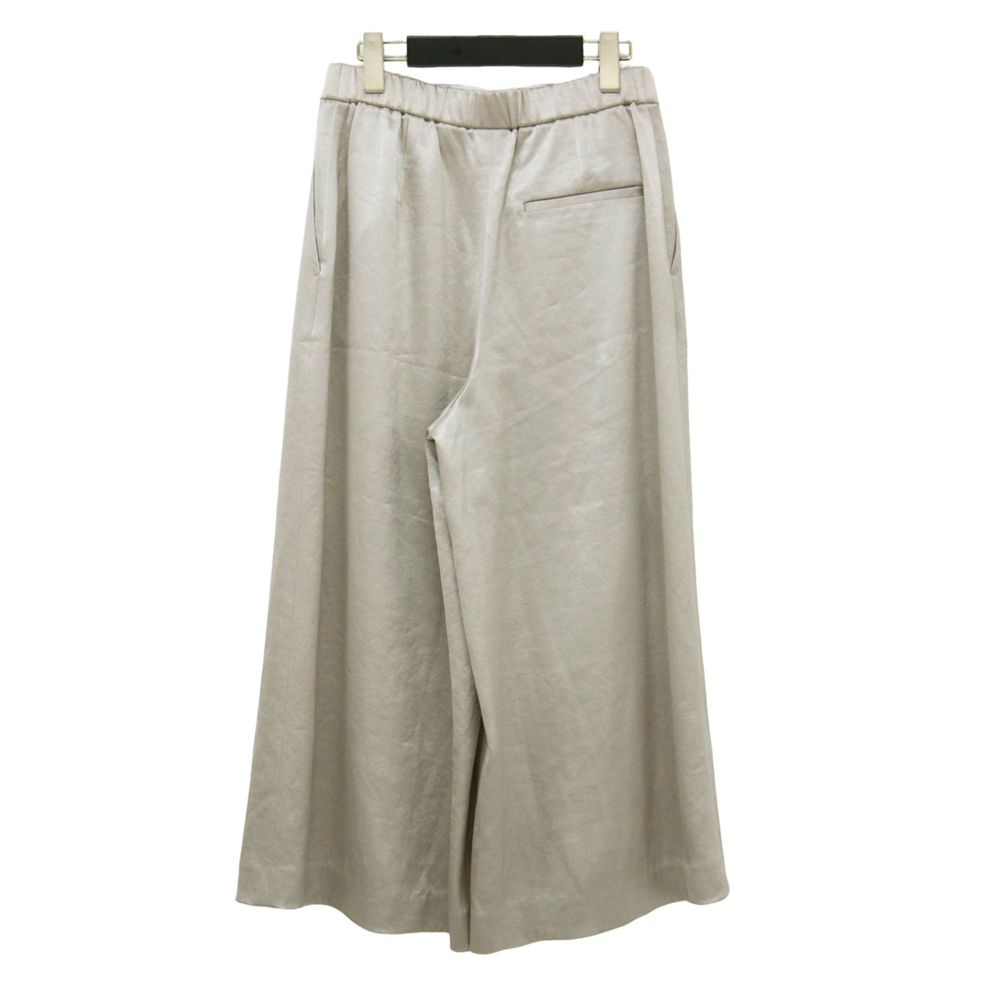 21春夏 サテン タック ミモレ丈 パンツ / Canal Posey ワイドパンツ ストレッチ