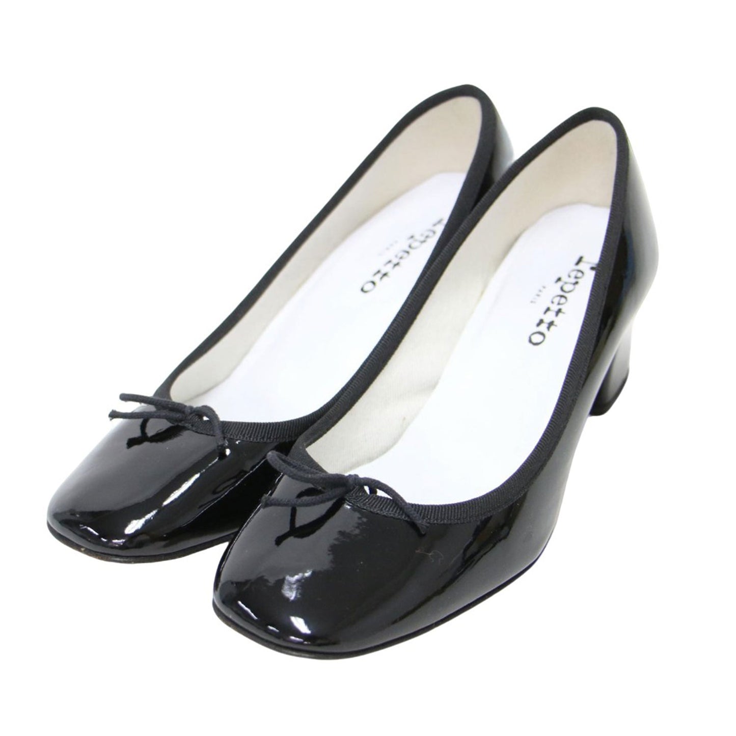 パナム エナメル パンプス / Paname スクエアトゥ チャンキーヒール