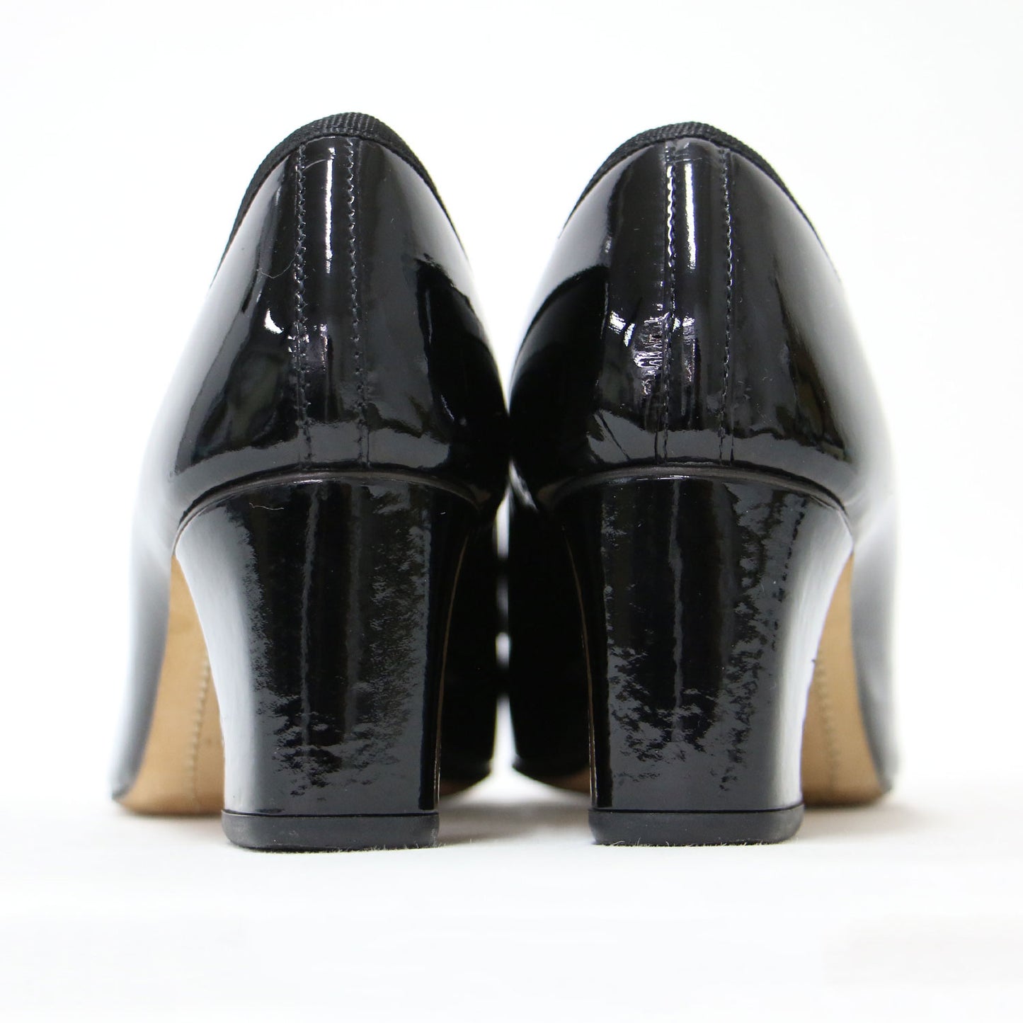 パナム エナメル パンプス / Paname スクエアトゥ チャンキーヒール