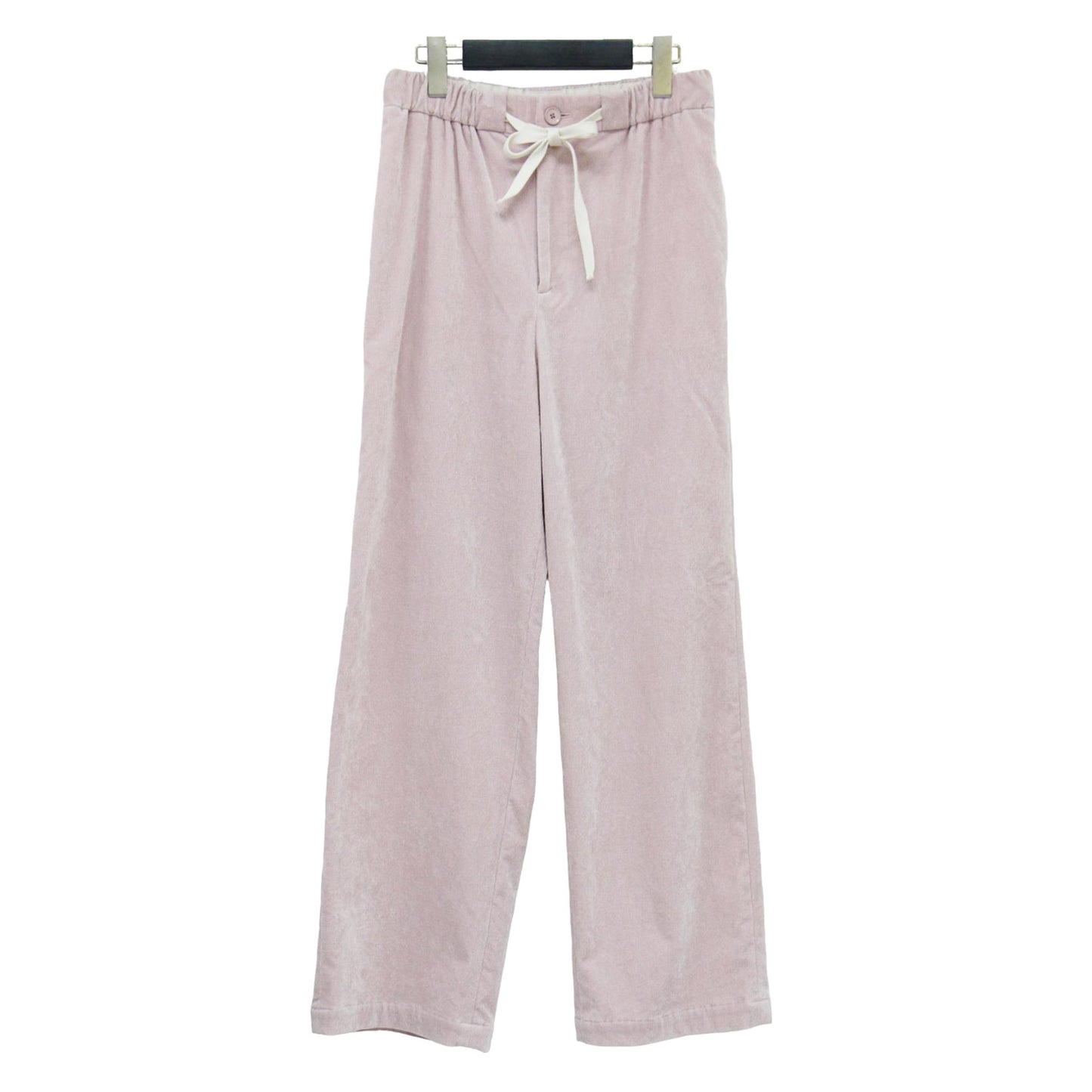 22秋冬 ストレッチ コーデュロイ イージーストレートパンツ / ワイドパンツ ウエストゴム ストレッチ パイル コットン