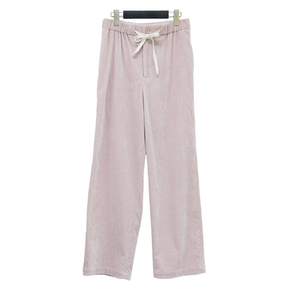 22秋冬 ストレッチ コーデュロイ イージーストレートパンツ / ワイドパンツ ウエストゴム ストレッチ パイル コットン