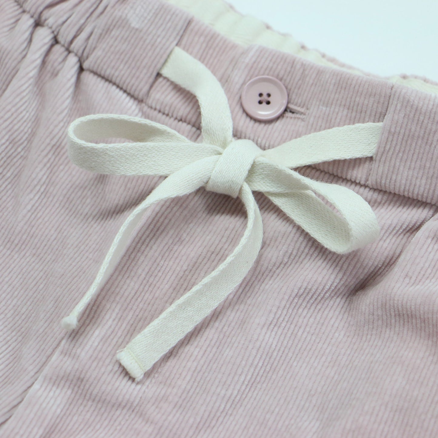 22秋冬 ストレッチ コーデュロイ イージーストレートパンツ / ワイドパンツ ウエストゴム ストレッチ パイル コットン