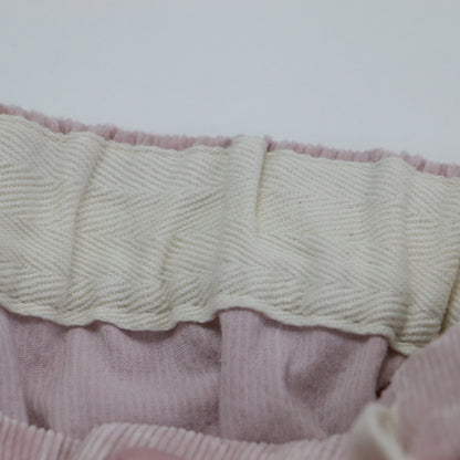 22秋冬 ストレッチ コーデュロイ イージーストレートパンツ / ワイドパンツ ウエストゴム ストレッチ パイル コットン