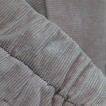 22秋冬 ストレッチ コーデュロイ イージーストレートパンツ / ワイドパンツ ウエストゴム ストレッチ パイル コットン