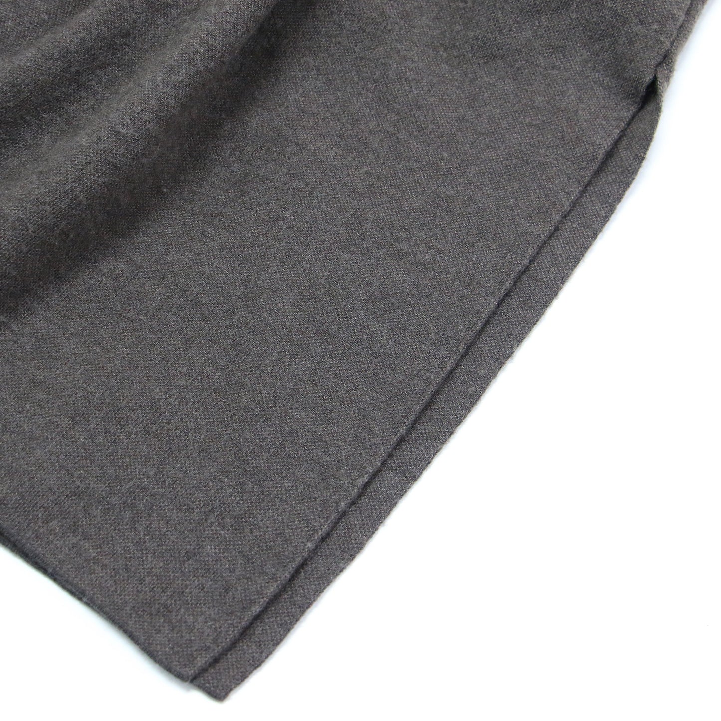 スムースニット ガウンコート / カーディガン 長袖 ボタンレス ロング丈 ウール