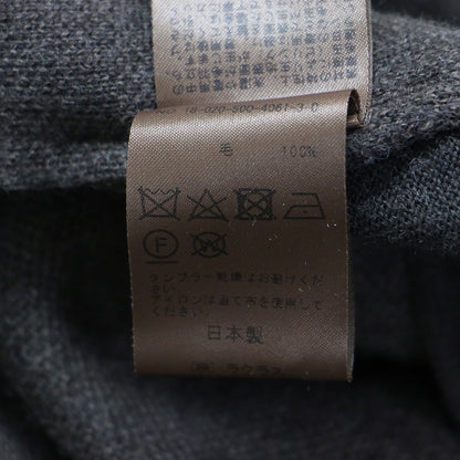 スムースニット ガウンコート / カーディガン 長袖 ボタンレス ロング丈 ウール