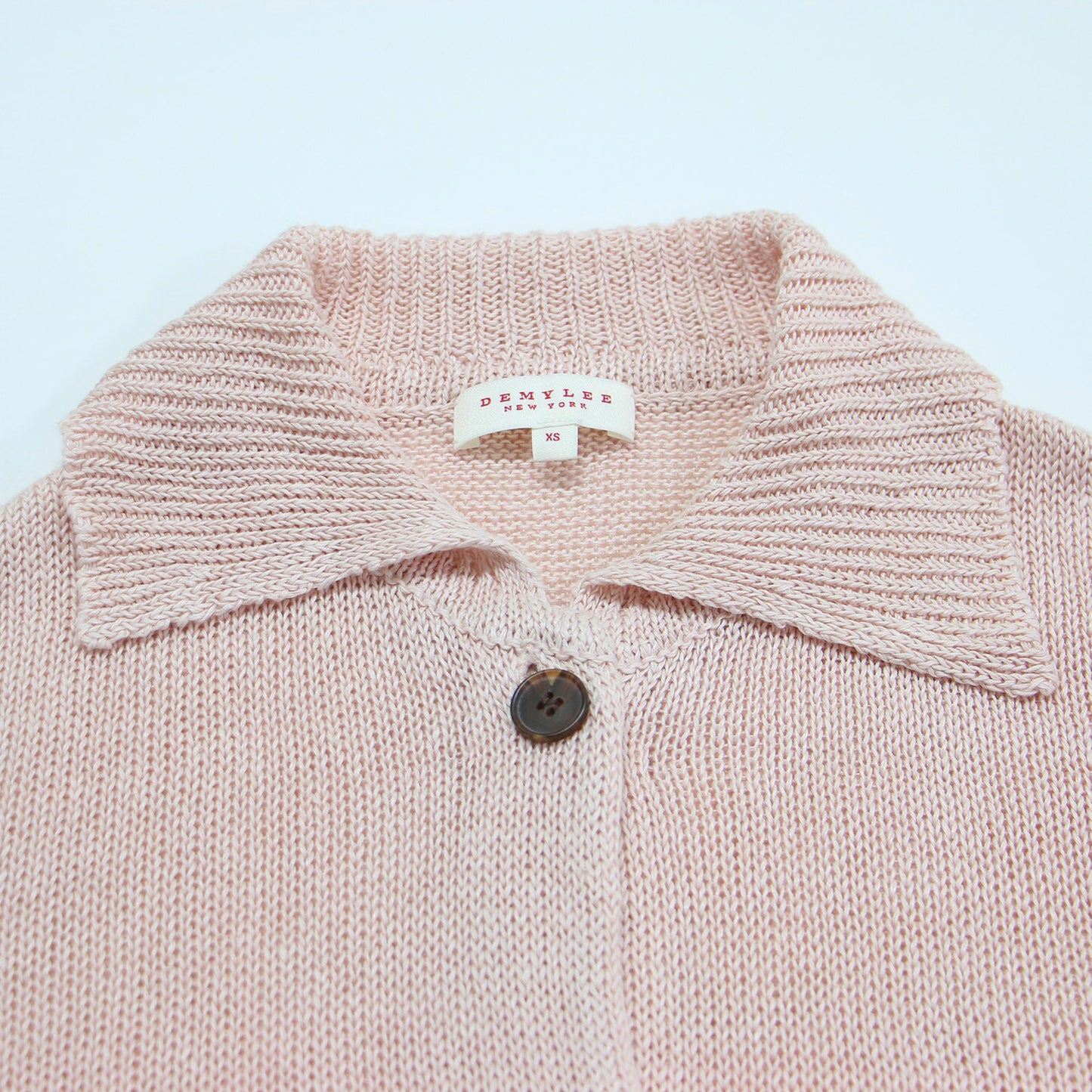 23春夏 襟付き 半袖 カーディガン / ニット ローゲージ リネン