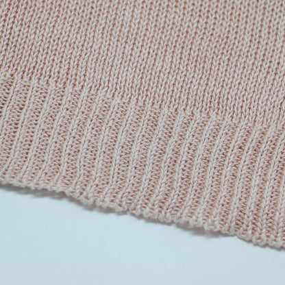 23春夏 襟付き 半袖 カーディガン / ニット ローゲージ リネン