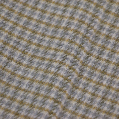 23秋冬 リバーシブル ショート ベスト / プルオーバー クルーネック Vネック チェック 2WAY ウール コットン