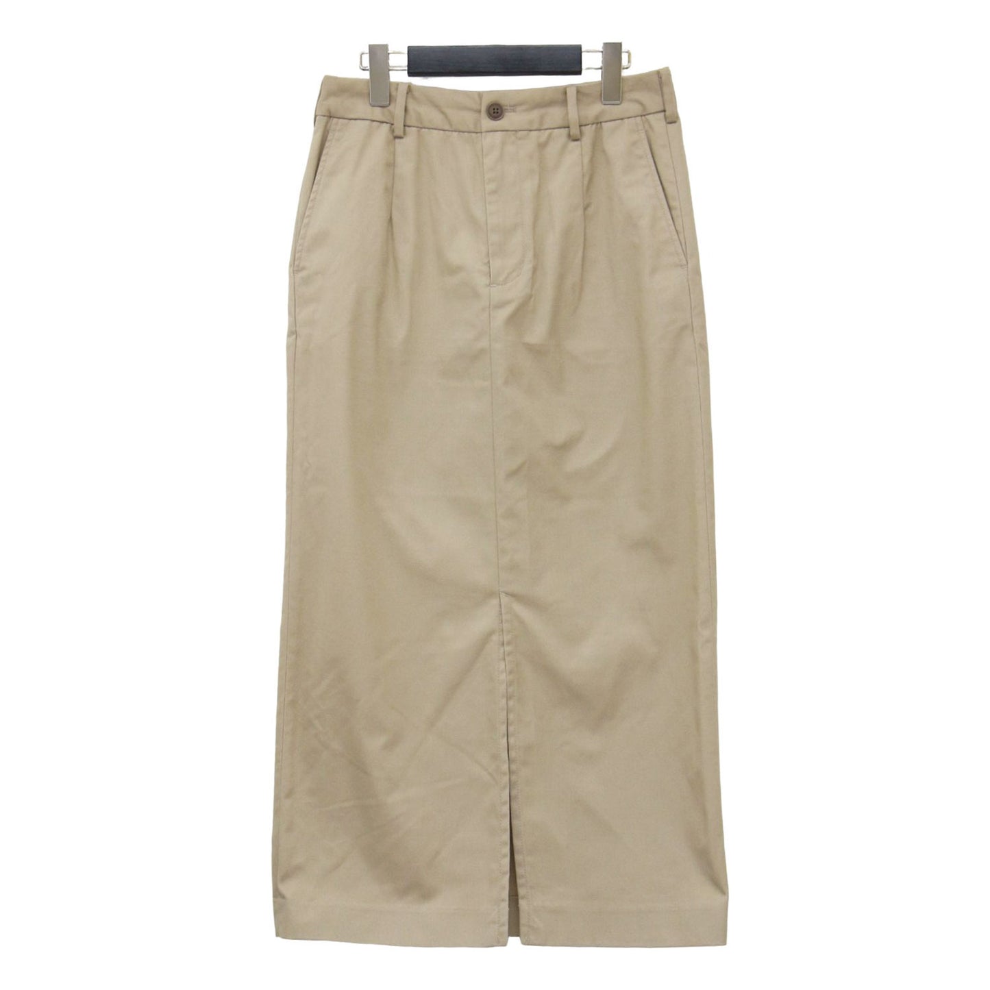 23秋冬 ローライズ チノ アイライン スカート / タイトスカート マキシ丈 スリット コットン