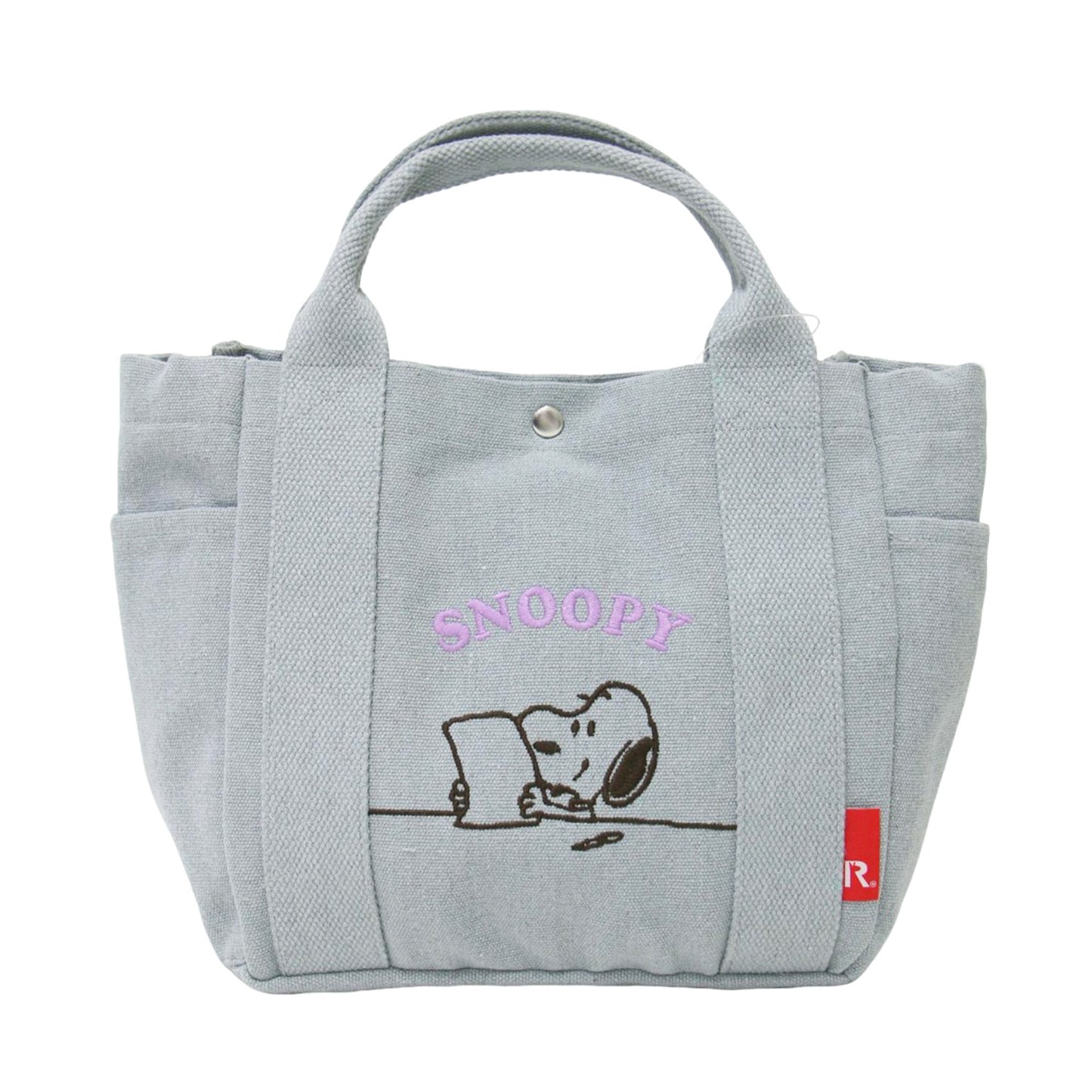 × PEANUTS ロゴ 刺繍 キャンバス トートバッグ / ハンドバッグ コットン