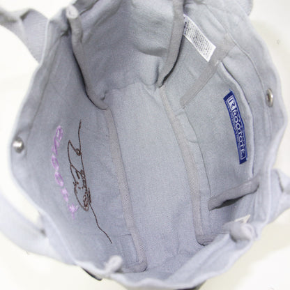 × PEANUTS ロゴ 刺繍 キャンバス トートバッグ / ハンドバッグ コットン