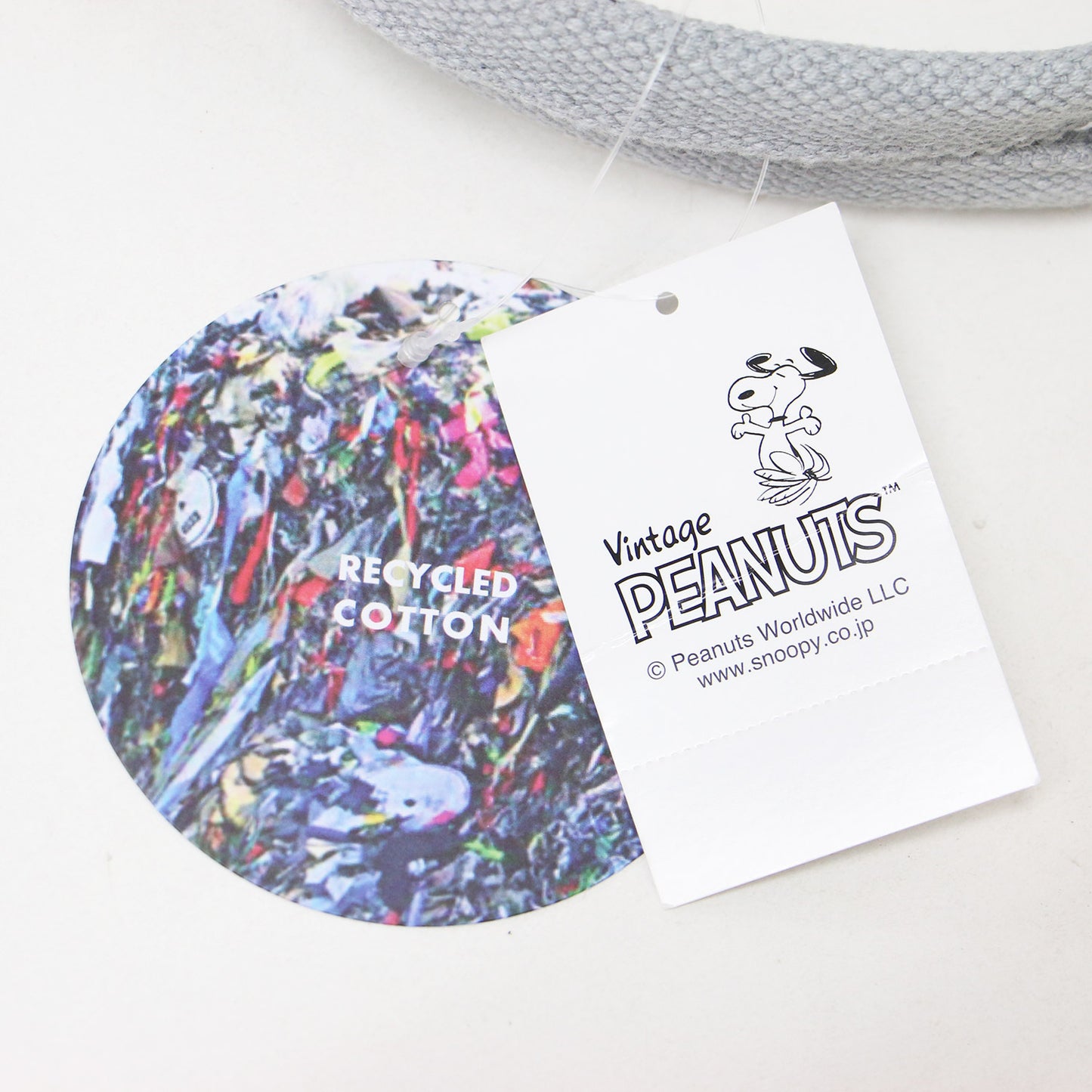 × PEANUTS ロゴ 刺繍 キャンバス トートバッグ / ハンドバッグ コットン