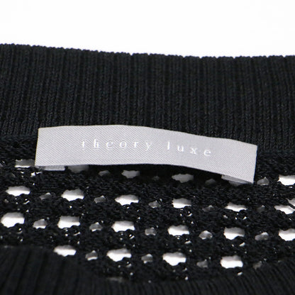 25春夏 透かし編み フレンチスリーブ ニット / Suffork Hella Sweater プルオーバー クルーネック アイレット柄 シアー