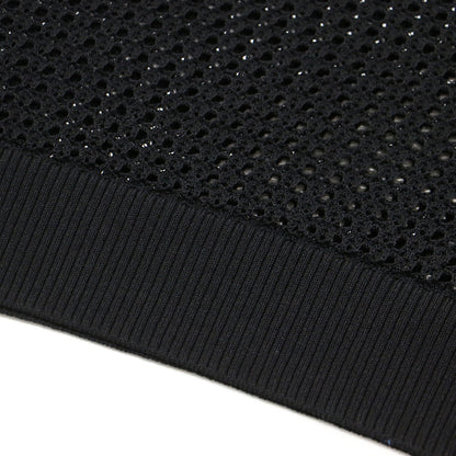 25春夏 透かし編み フレンチスリーブ ニット / Suffork Hella Sweater プルオーバー クルーネック アイレット柄 シアー