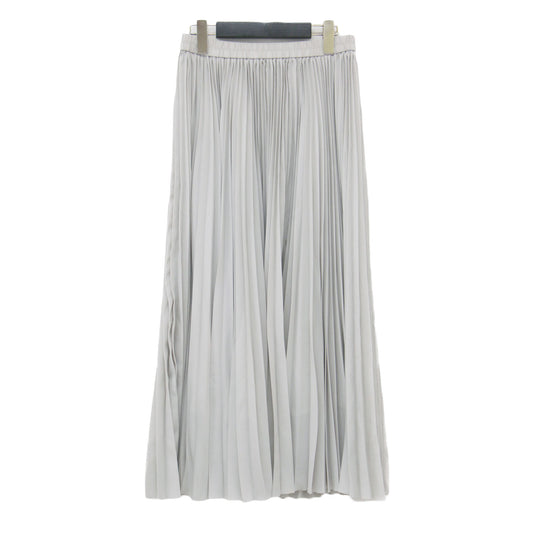 25春夏 プリーツスカート / Refined Pleats Pilil Skirt フレア ロング丈 ウエストゴム Aライン