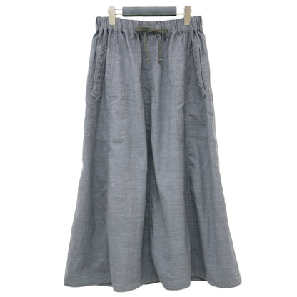 ウールサージのテントスカート / ロング丈 フレア Aライン ウエストゴム ストレッチ