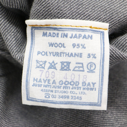 ウールサージのテントスカート / ロング丈 フレア Aライン ウエストゴム ストレッチ