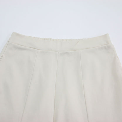 23春夏 カットベスト パンツ セットアップ / ノースリーブ ブラウス イージーパンツ ウエストゴム スリット センタープレス ストレッチ