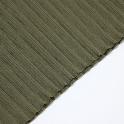 22春夏 リブ ニット ノースリーブ ワンピース / Compact Crepe Pattern Rib DRESS ロング クルーネック サイドボタン