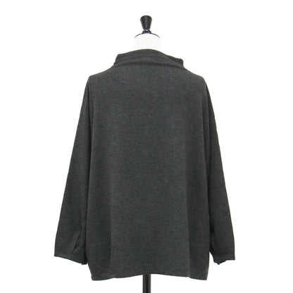 ボトルネック ドローストリング プルオーバー トップス / DOUBLE KNIT LT DRAWSTRING TOP カットソー 長袖