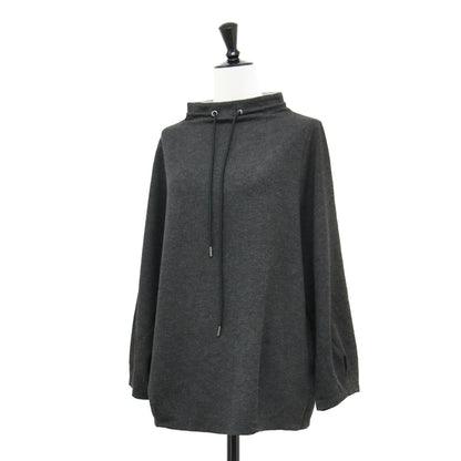 ボトルネック ドローストリング プルオーバー トップス / DOUBLE KNIT LT DRAWSTRING TOP カットソー 長袖