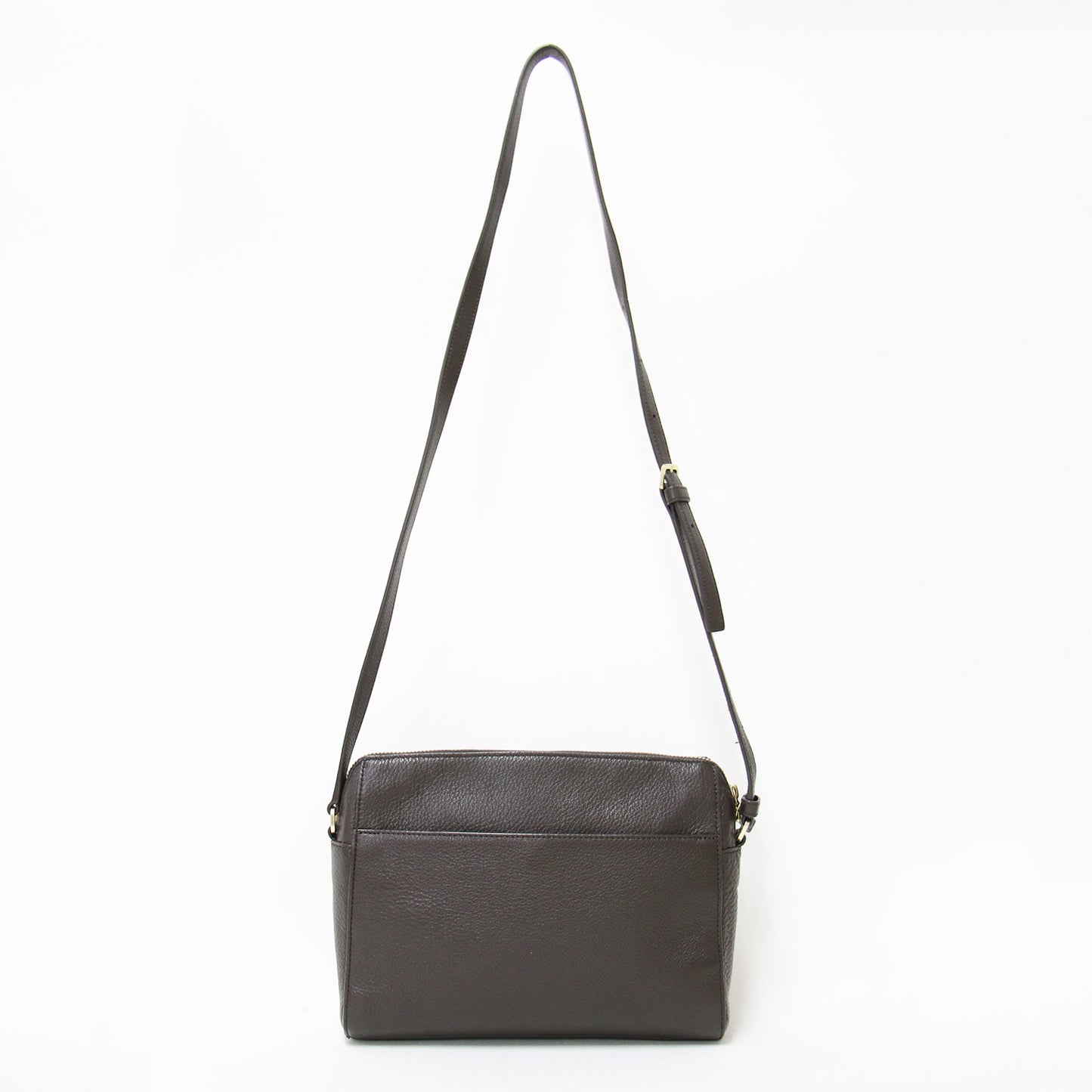 シュリンクレザー ショルダーバッグ / iris ポシェット クロスボディ 肩掛け メタルロゴ 牛革