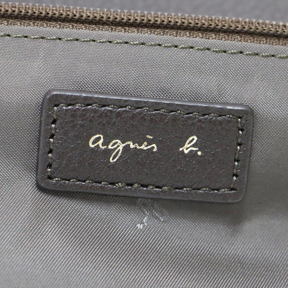 シュリンクレザー ショルダーバッグ / iris ポシェット クロスボディ 肩掛け メタルロゴ 牛革