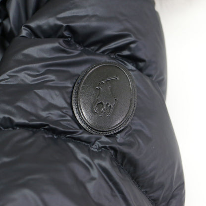 ウォーターリペラント ダウン ジャケット / コート ミドル丈 スタンドカラー フード ウエストベルト 付き フェイクファー ナイロン