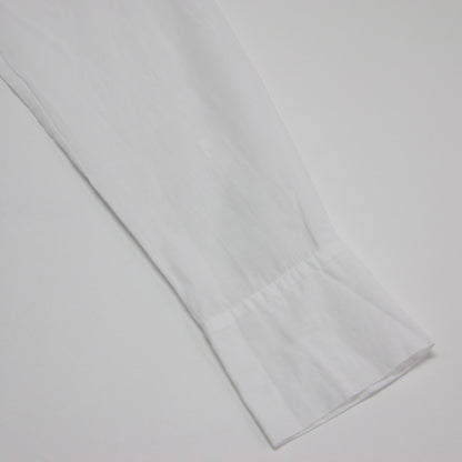 RIAM 25春夏 シャドウストライプ シャツ / ブラウス 長袖 Vネック 襟付き シアー コットン